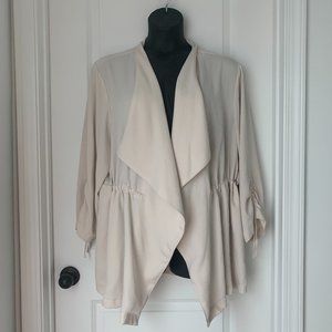 EUC Cato Cream Drape Front Casual Jacket